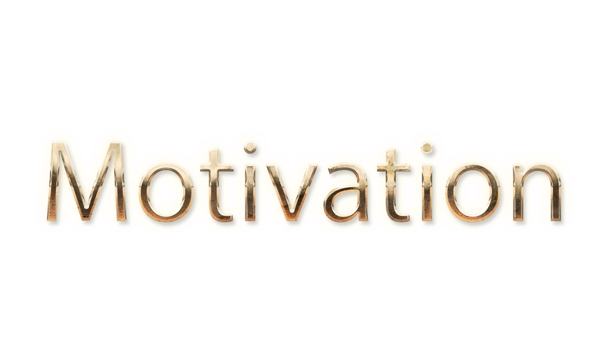 WORD MOTIVATION gold text typography PNG images free